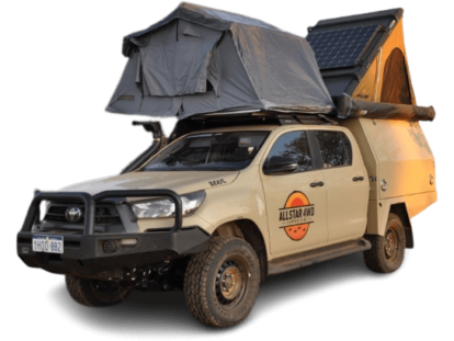 4WD Camper with both rooftop tents setup